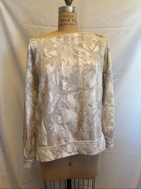 Hollister Neutral Camo Print Pullover Sweatshirt